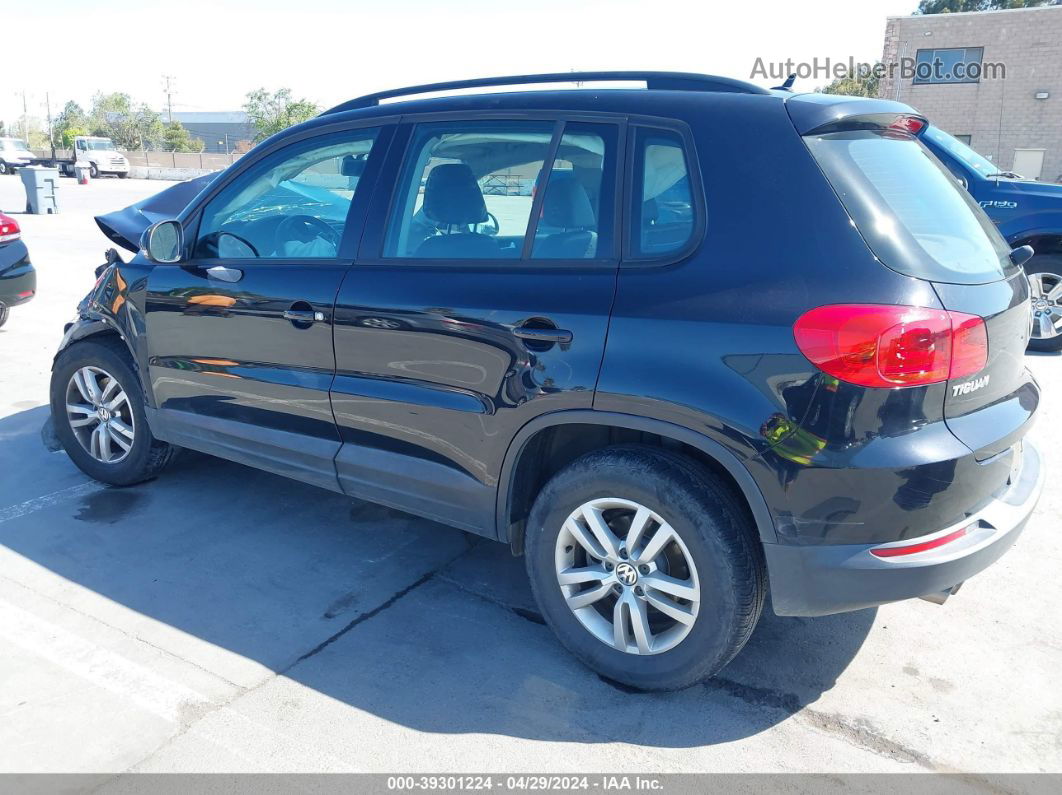 2016 Volkswagen Tiguan S Black vin: WVGAV7AX2GW553598