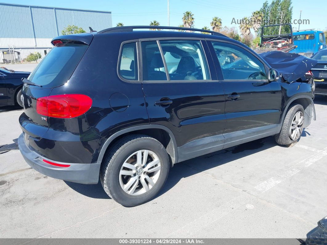 2016 Volkswagen Tiguan S Black vin: WVGAV7AX2GW553598