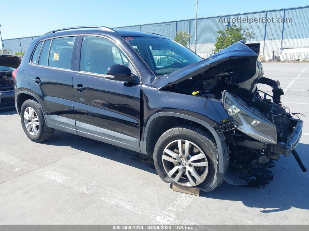 2016 Volkswagen Tiguan S Black vin: WVGAV7AX2GW553598