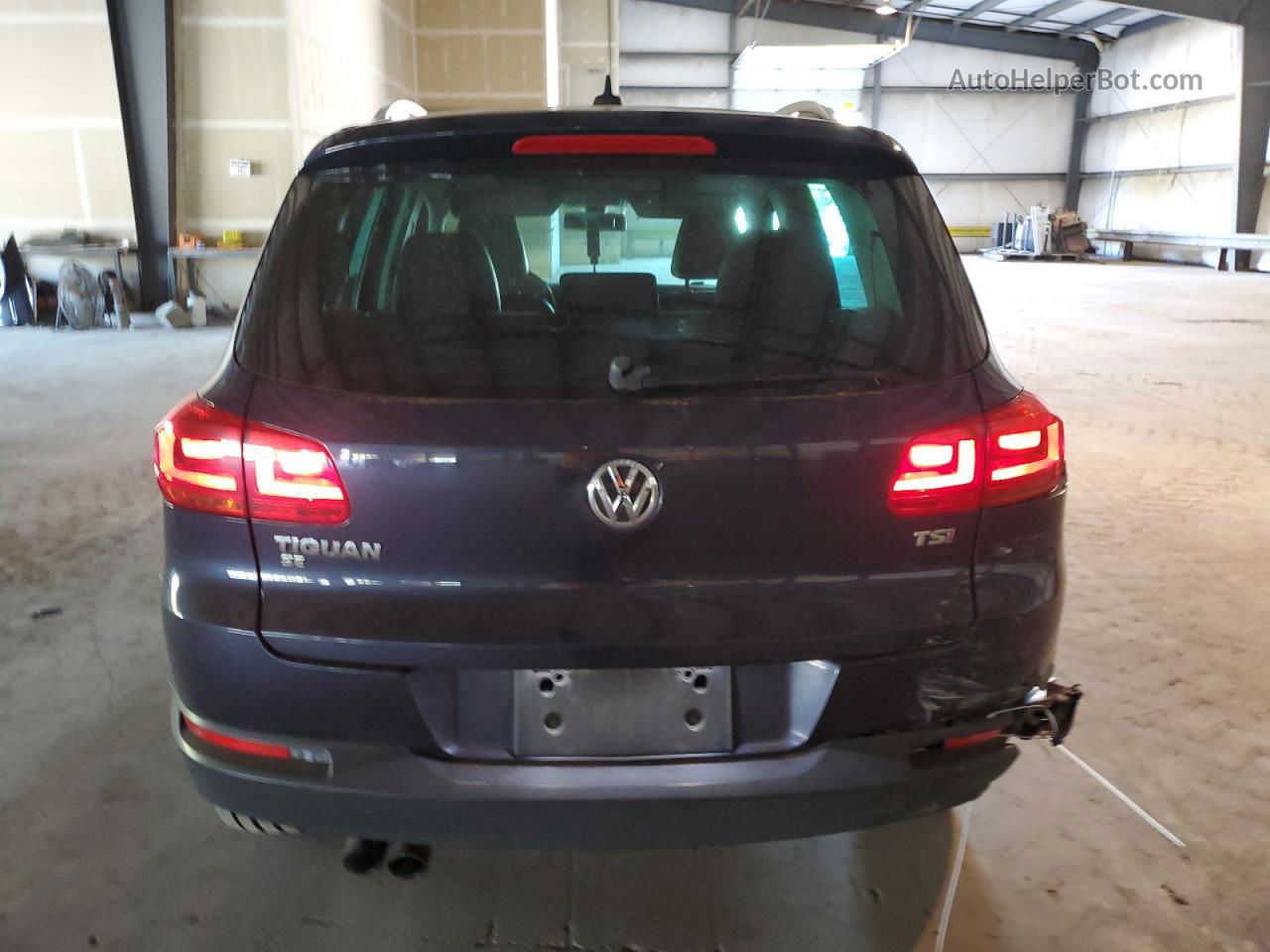 2016 Volkswagen Tiguan S Синий vin: WVGAV7AX2GW563547