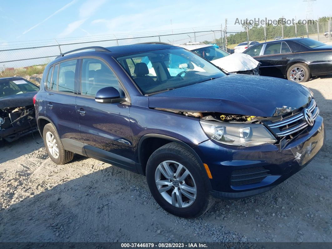 2016 Volkswagen Tiguan S Black vin: WVGAV7AX2GW579599