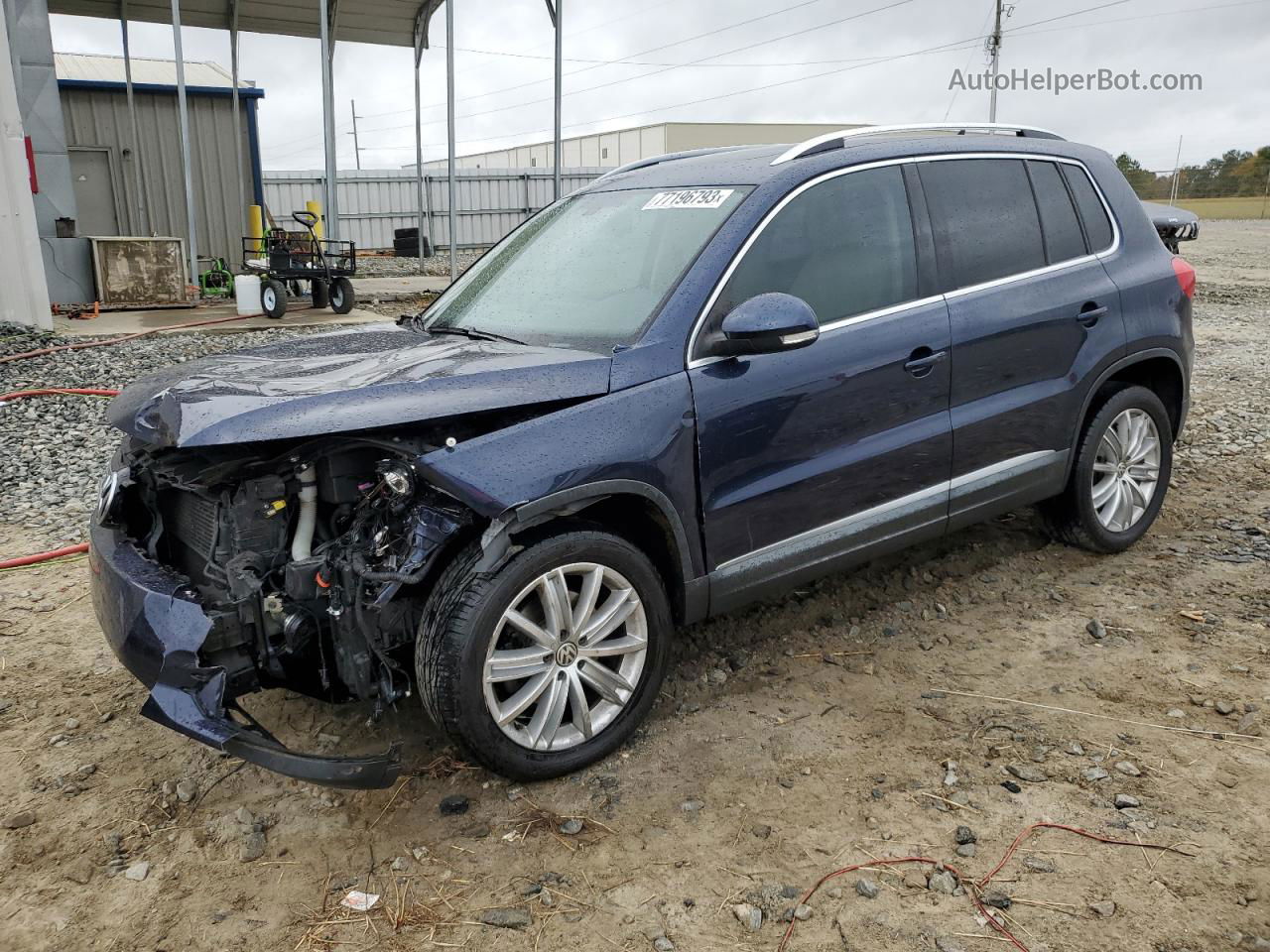 2016 Volkswagen Tiguan S Blue vin: WVGAV7AX2GW581238