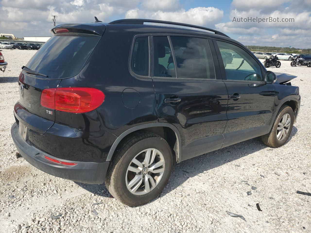 2016 Volkswagen Tiguan S Black vin: WVGAV7AX2GW600645