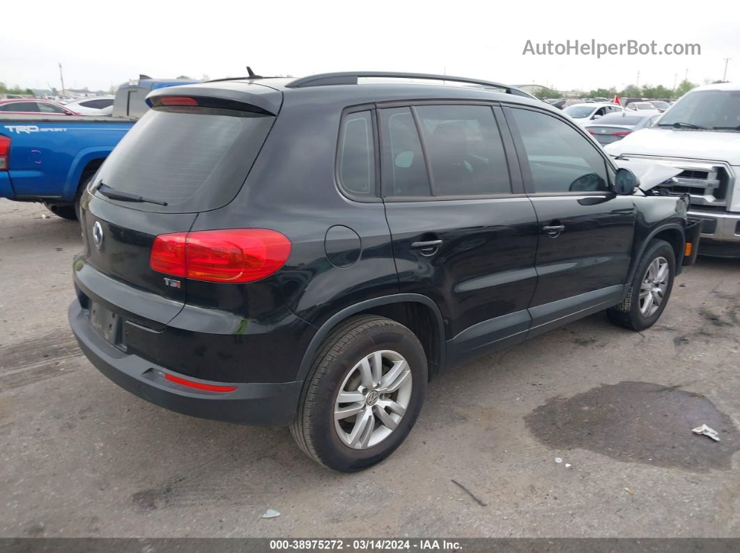 2016 Volkswagen Tiguan S Black vin: WVGAV7AX2GW602492