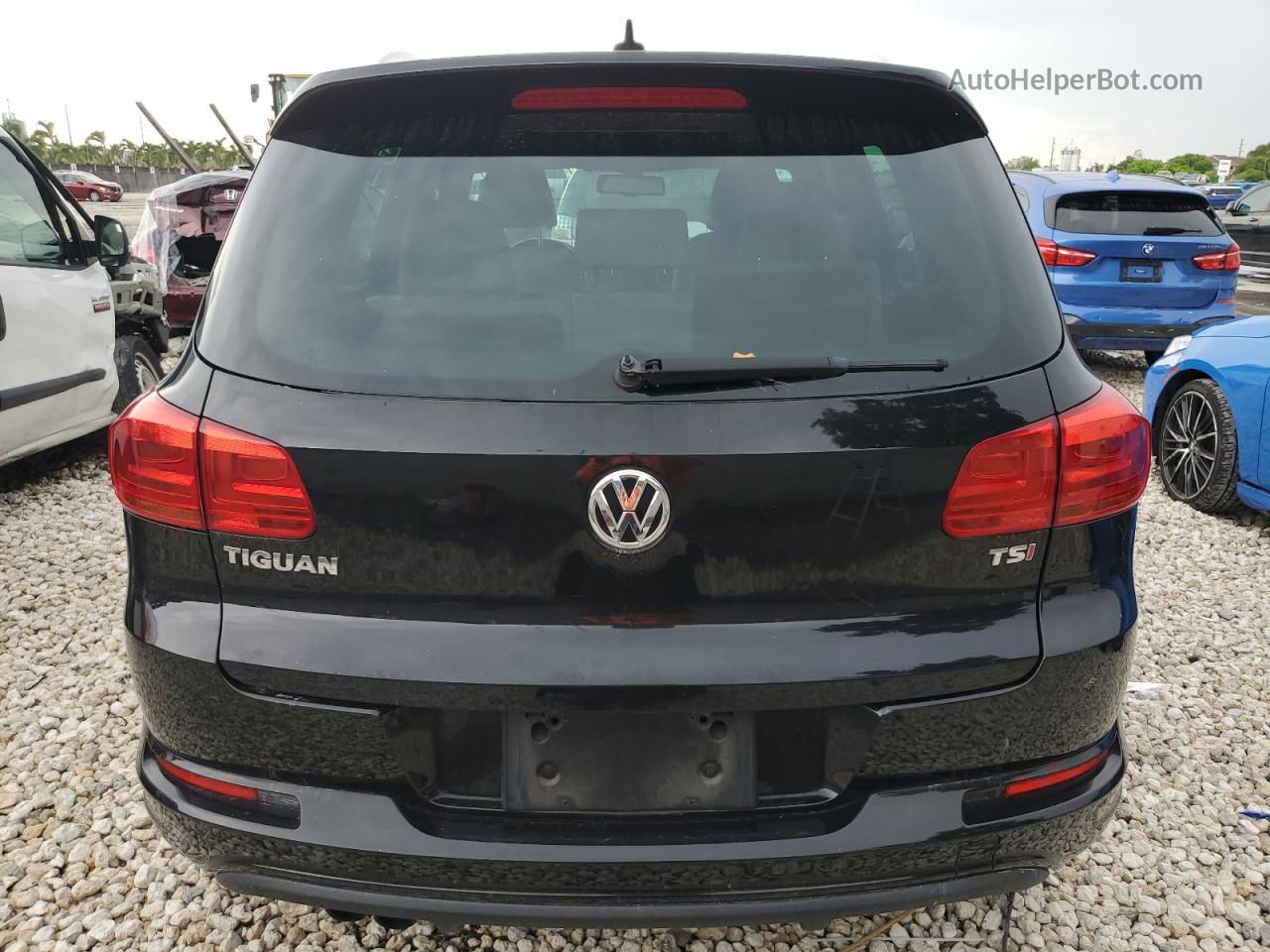 2016 Volkswagen Tiguan S Black vin: WVGAV7AX2GW613296