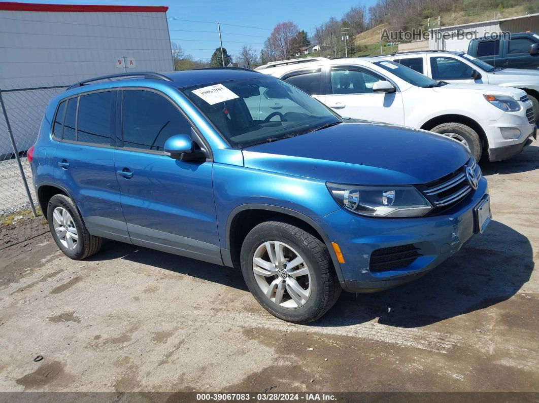 2017 Volkswagen Tiguan 2.0t/2.0t S Синий vin: WVGAV7AX2HK039856