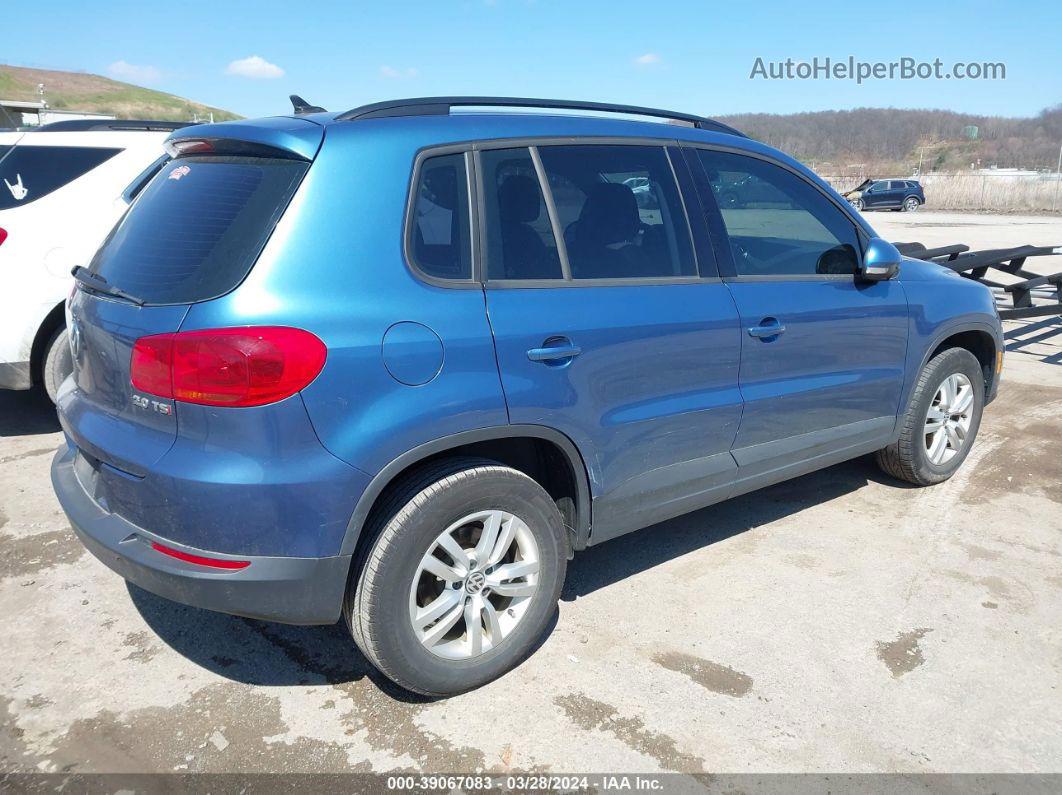 2017 Volkswagen Tiguan 2.0t/2.0t S Синий vin: WVGAV7AX2HK039856