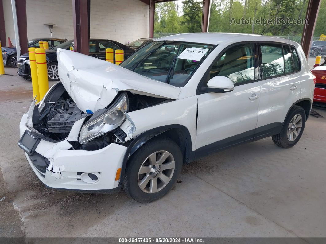 2010 Volkswagen Tiguan S White vin: WVGAV7AX3AW519161