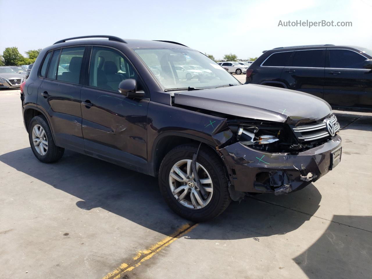 2016 Volkswagen Tiguan S Black vin: WVGAV7AX3GW522201