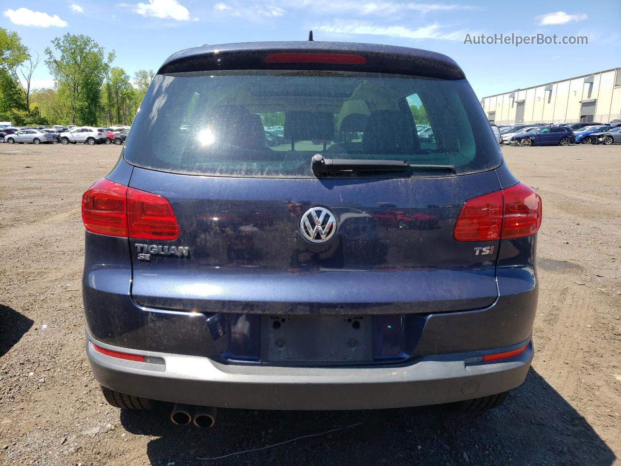 2016 Volkswagen Tiguan S Blue vin: WVGAV7AX3GW583838