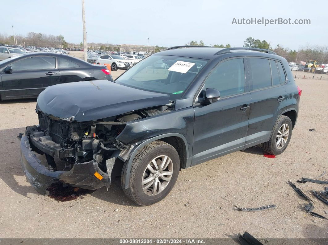 2016 Volkswagen Tiguan S Black vin: WVGAV7AX3GW600119