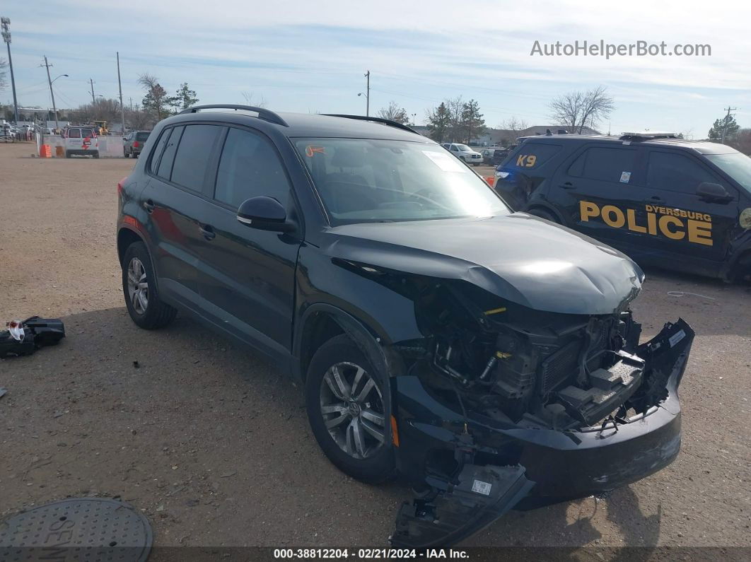 2016 Volkswagen Tiguan S Black vin: WVGAV7AX3GW600119