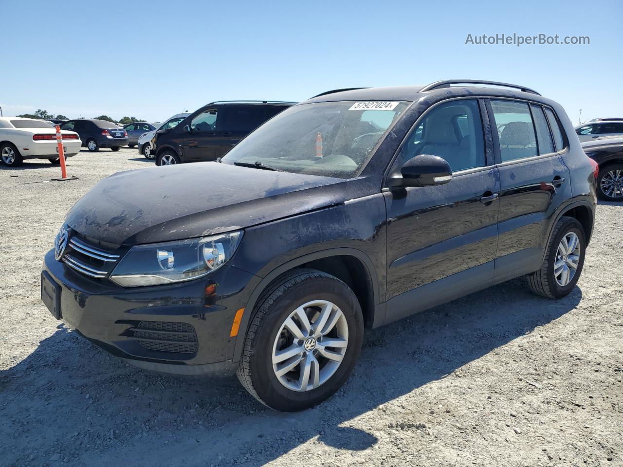 2017 Volkswagen Tiguan S Black vin: WVGAV7AX3HW500460