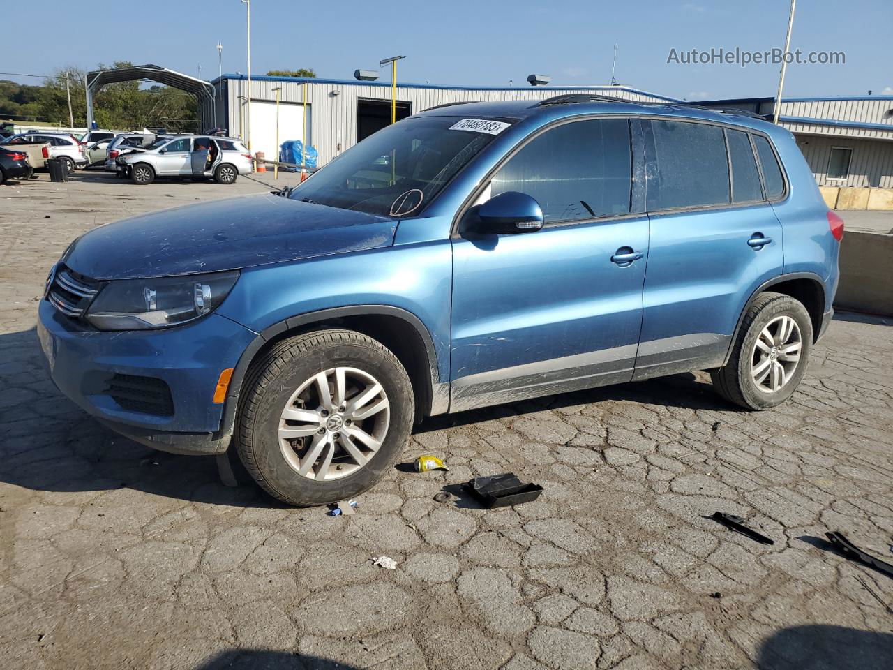 2017 Volkswagen Tiguan S Синий vin: WVGAV7AX3HW510941