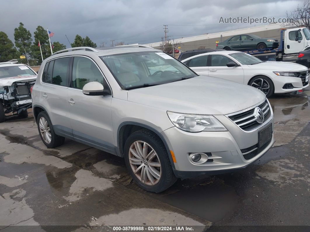 2010 Volkswagen Tiguan Se Silver vin: WVGAV7AX4AW001172