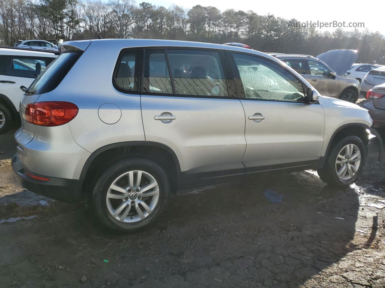 2013 Volkswagen Tiguan S Silver vin: WVGAV7AX4DW521182