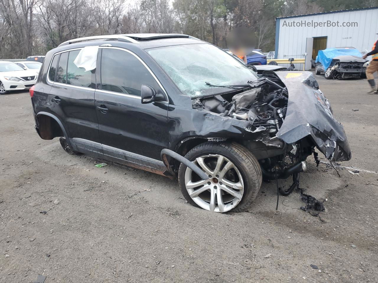 2013 Volkswagen Tiguan S Black vin: WVGAV7AX4DW543814