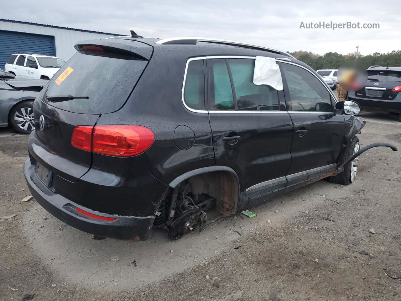 2013 Volkswagen Tiguan S Black vin: WVGAV7AX4DW543814