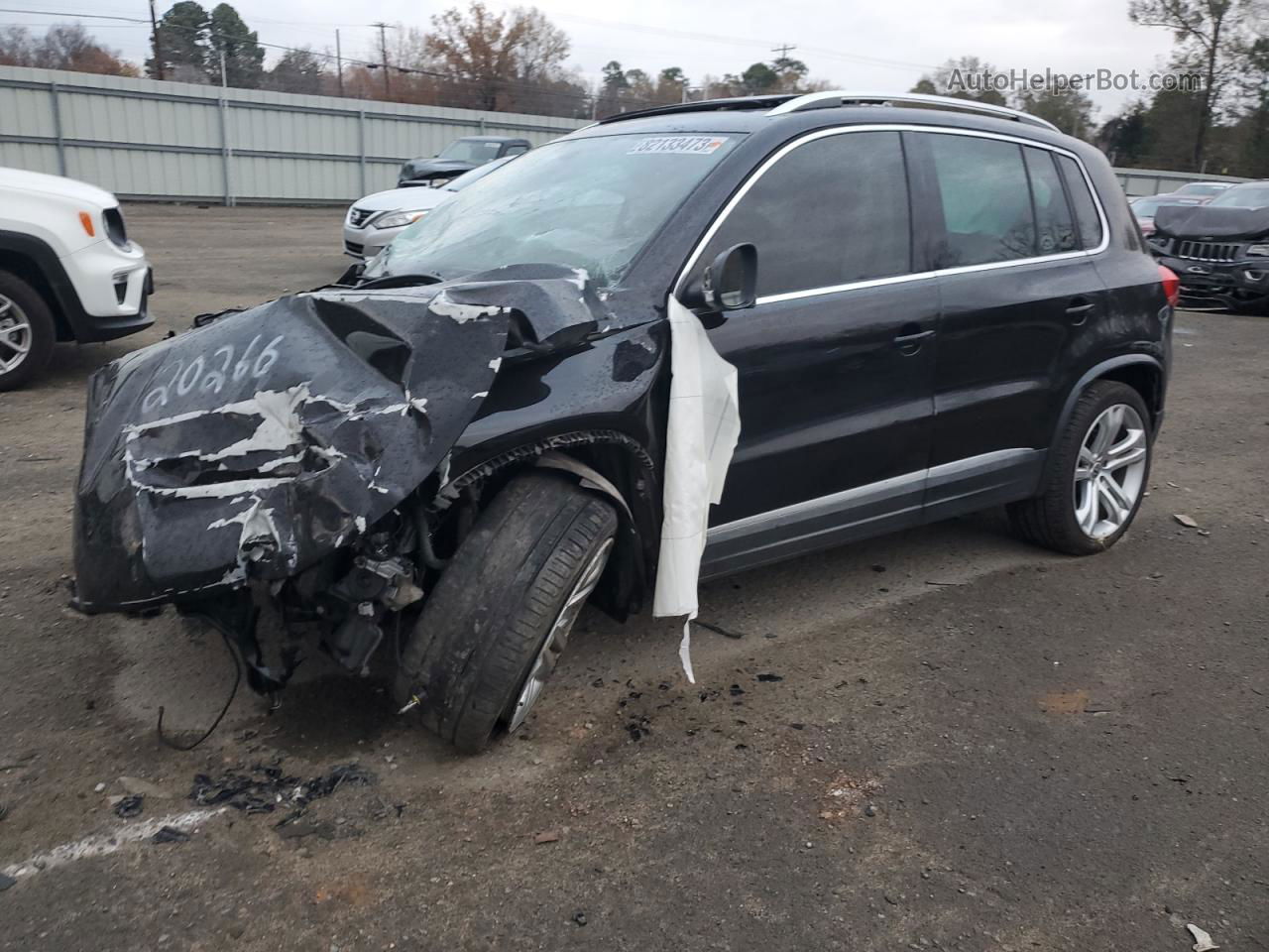 2013 Volkswagen Tiguan S Black vin: WVGAV7AX4DW543814