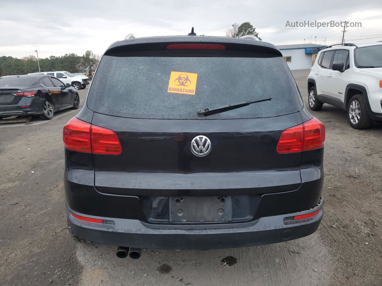 2013 Volkswagen Tiguan S Black vin: WVGAV7AX4DW543814