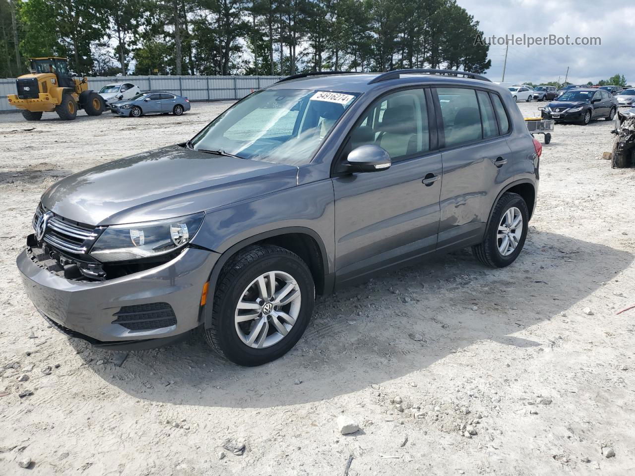 2016 Volkswagen Tiguan S Gray vin: WVGAV7AX4GW574596