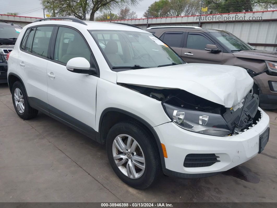 2017 Volkswagen Tiguan 2.0t/2.0t S White vin: WVGAV7AX4HK022587