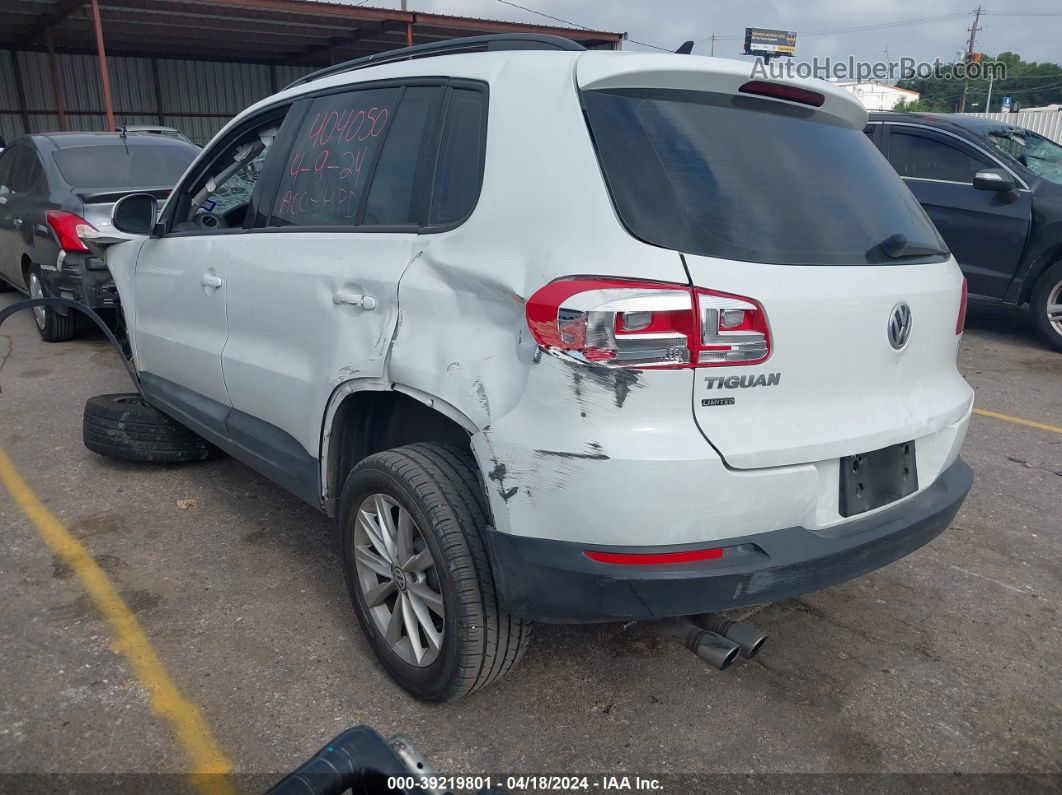 2018 Volkswagen Tiguan Limited 2.0t White vin: WVGAV7AX4JK006105