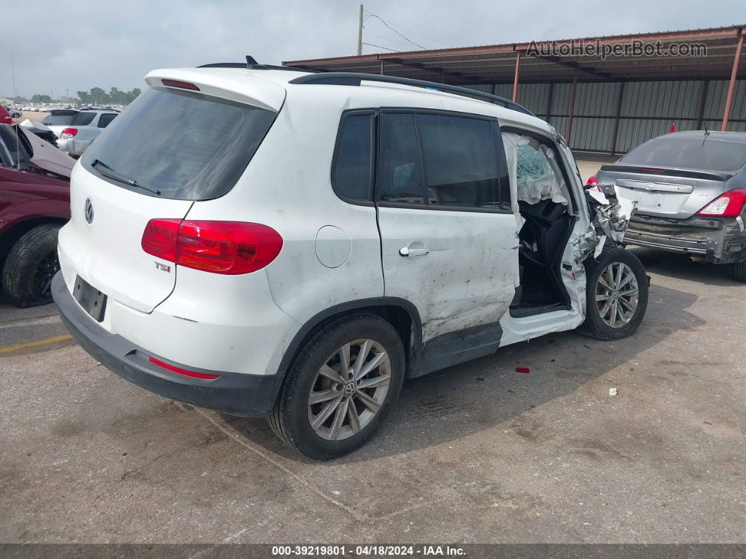 2018 Volkswagen Tiguan Limited 2.0t White vin: WVGAV7AX4JK006105