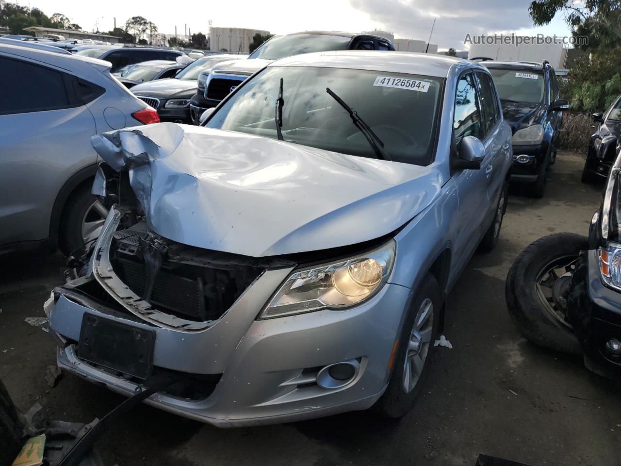 2010 Volkswagen Tiguan S Silver vin: WVGAV7AX5AW530291