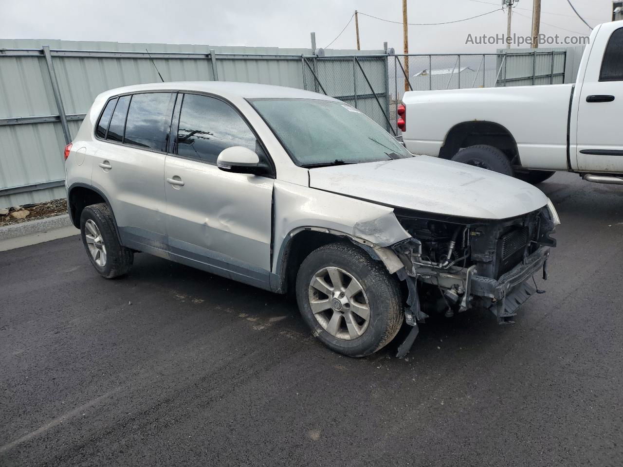 2010 Volkswagen Tiguan S Silver vin: WVGAV7AX5AW535216