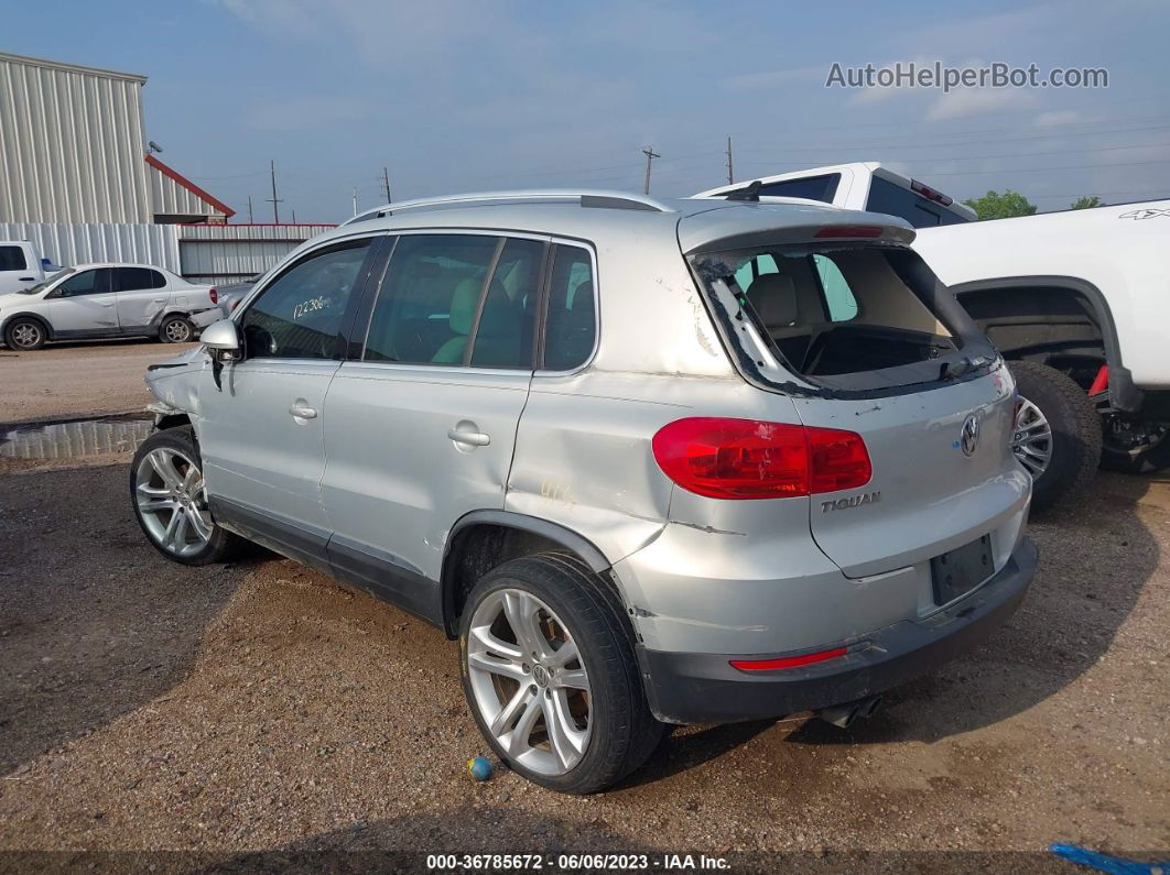 2013 Volkswagen Tiguan Sel Silver vin: WVGAV7AX5DW527377