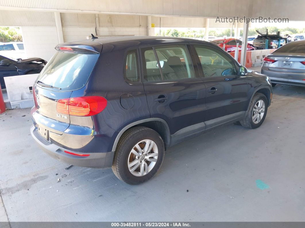 2013 Volkswagen Tiguan S Синий vin: WVGAV7AX5DW539206