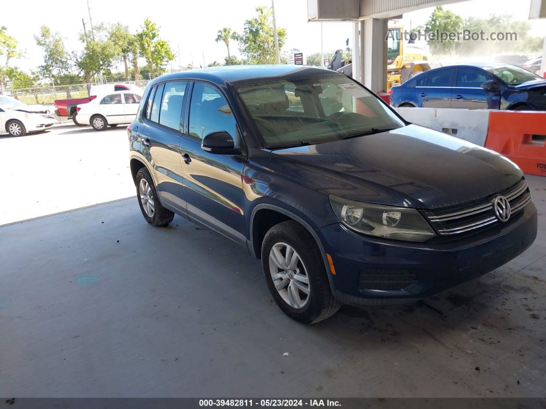 2013 Volkswagen Tiguan S Синий vin: WVGAV7AX5DW539206