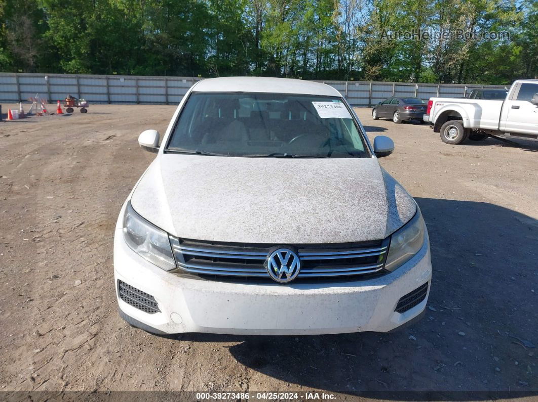 2013 Volkswagen Tiguan S White vin: WVGAV7AX5DW539383