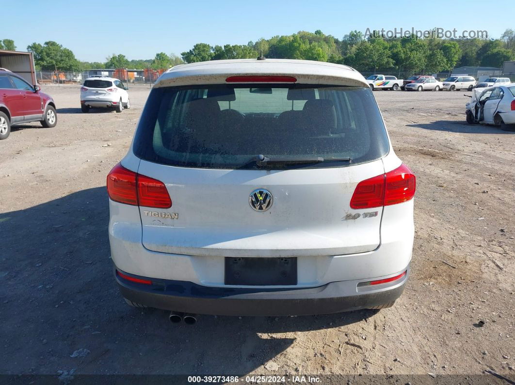 2013 Volkswagen Tiguan S White vin: WVGAV7AX5DW539383