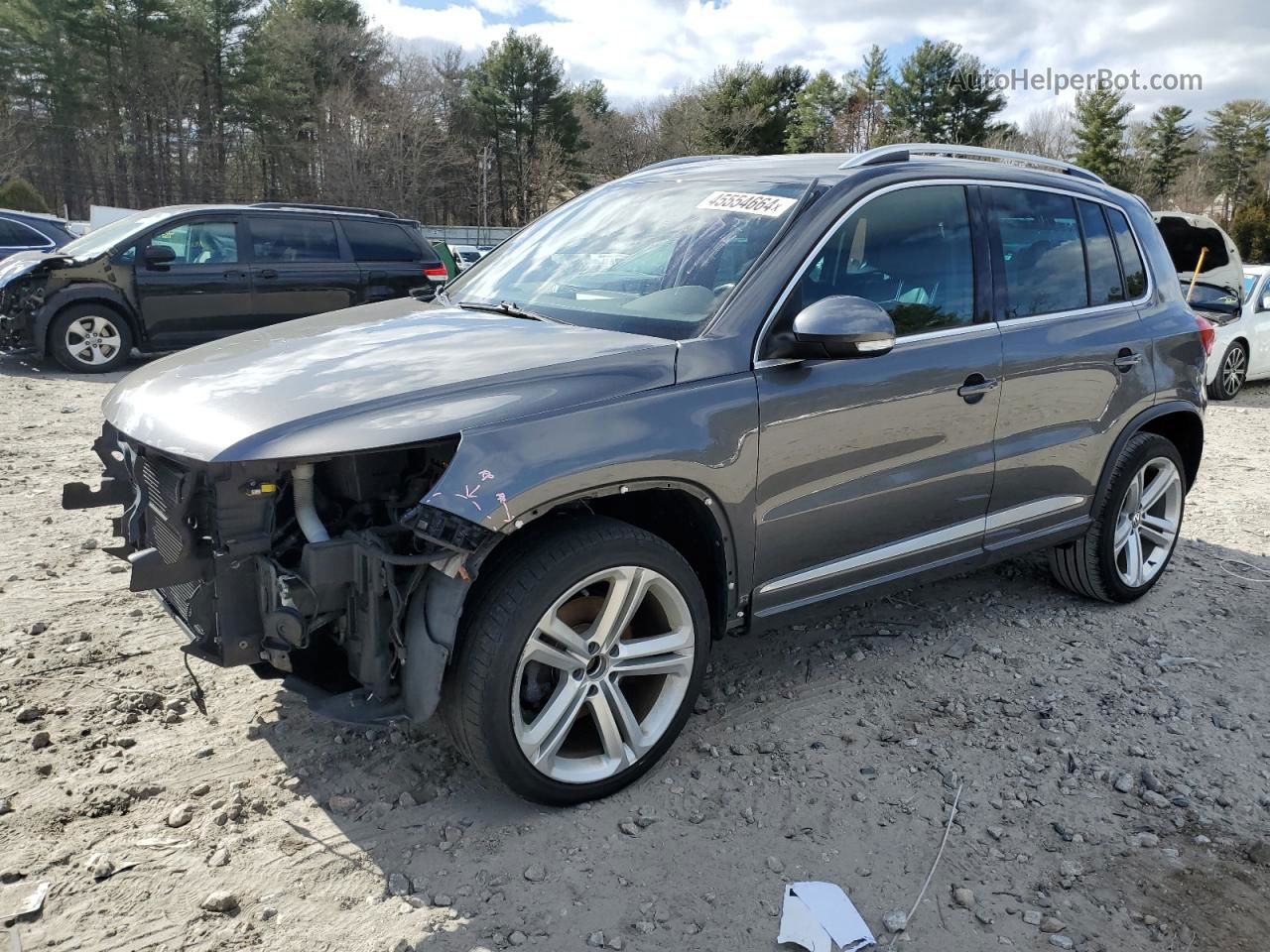 2016 Volkswagen Tiguan S Gray vin: WVGAV7AX5GW053807