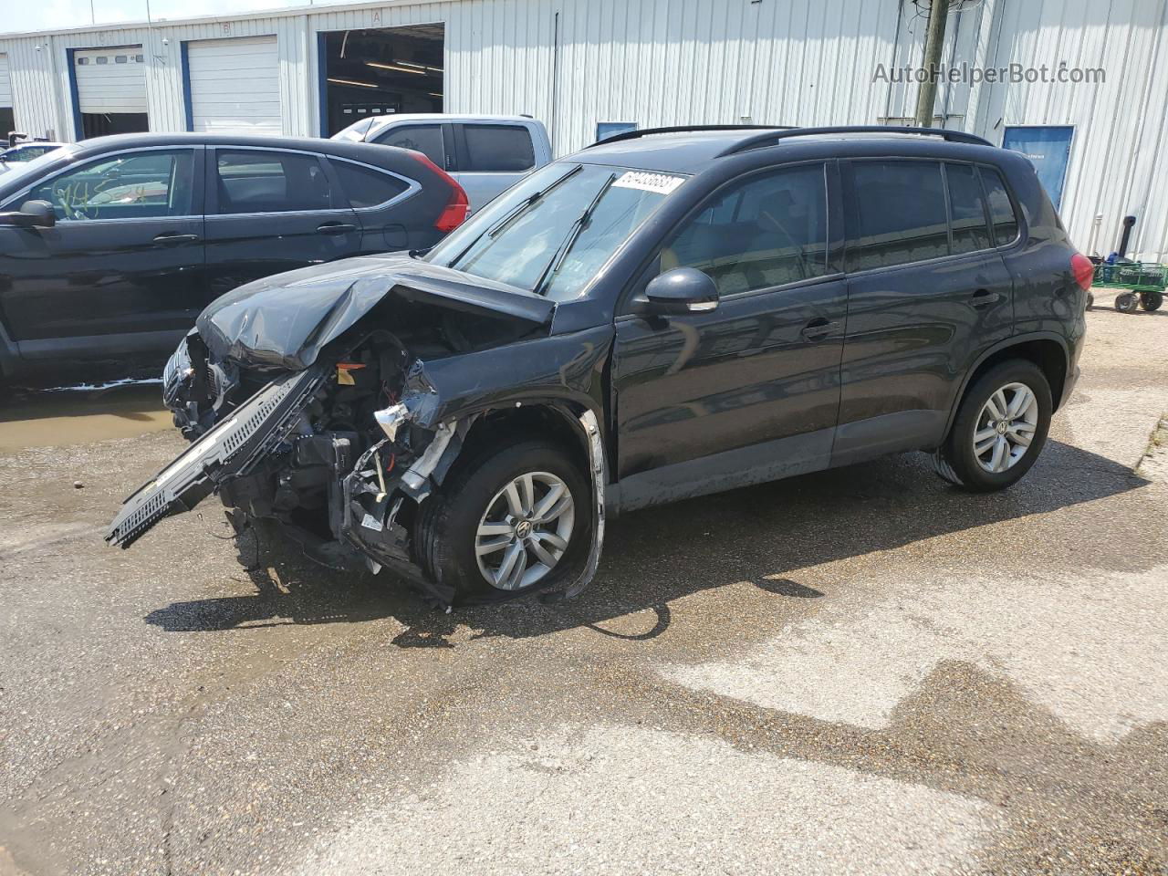 2016 Volkswagen Tiguan S Black vin: WVGAV7AX5GW528419