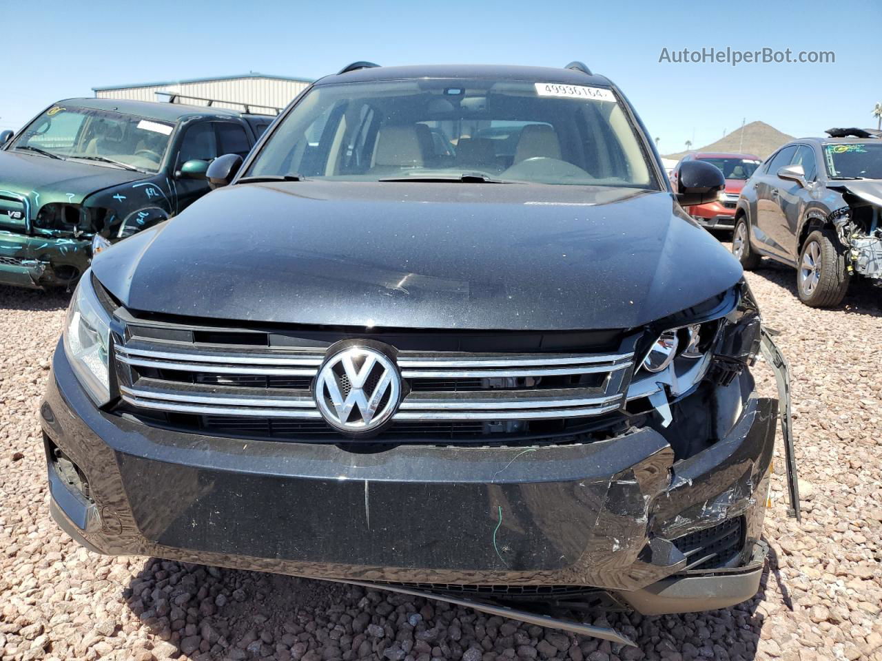 2016 Volkswagen Tiguan S Black vin: WVGAV7AX5GW542742