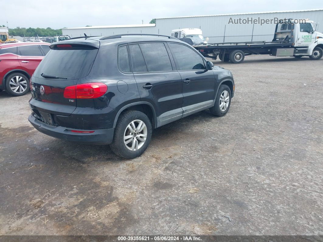 2016 Volkswagen Tiguan S Черный vin: WVGAV7AX5GW573571