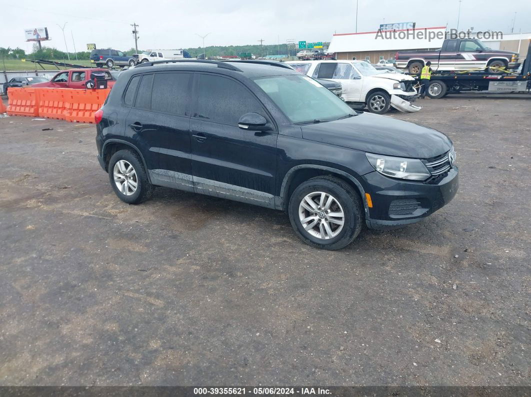 2016 Volkswagen Tiguan S Черный vin: WVGAV7AX5GW573571