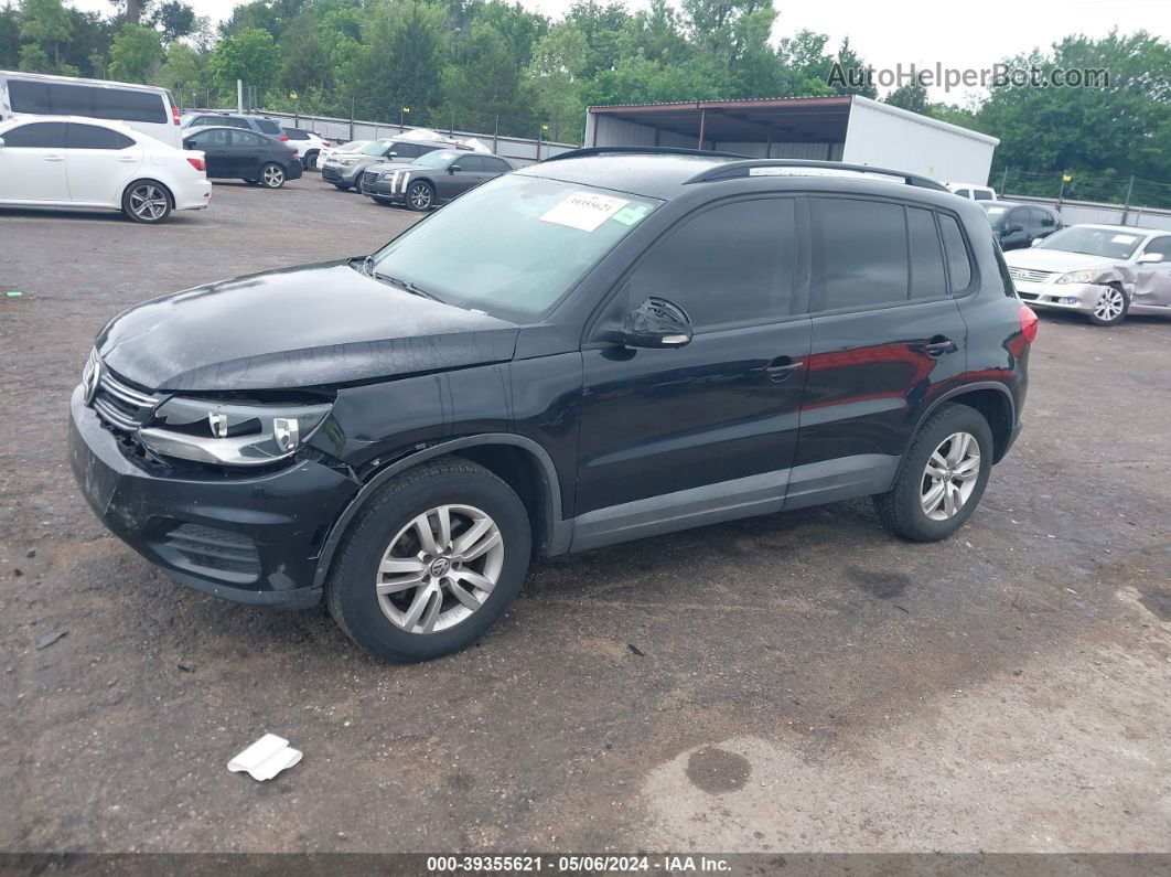 2016 Volkswagen Tiguan S Черный vin: WVGAV7AX5GW573571