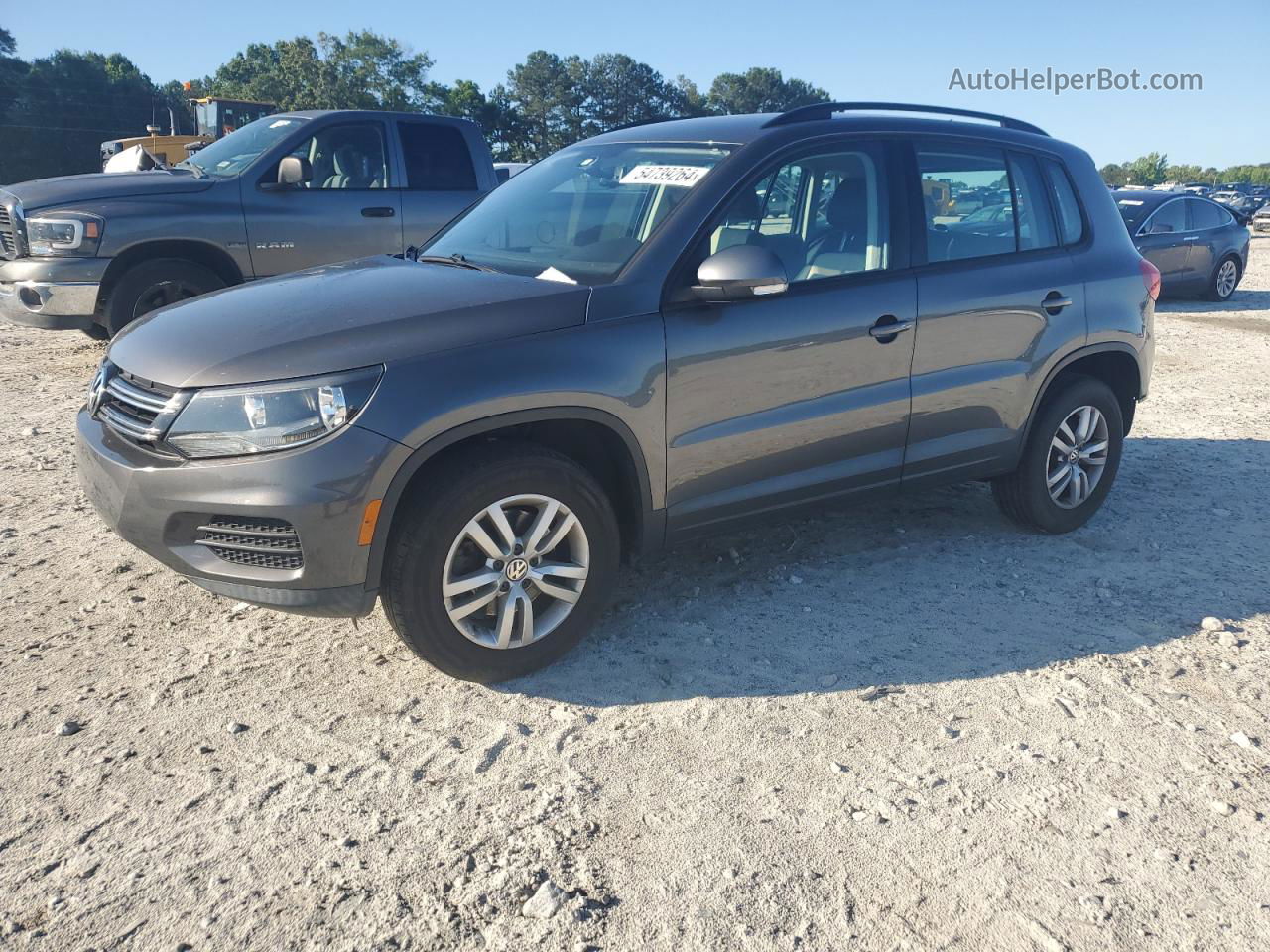 2016 Volkswagen Tiguan S Gray vin: WVGAV7AX5GW590614