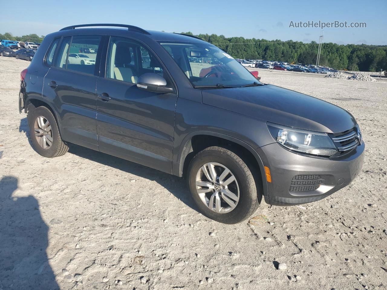 2016 Volkswagen Tiguan S Gray vin: WVGAV7AX5GW590614