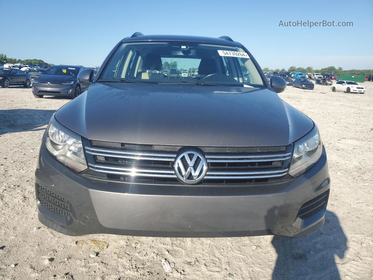 2016 Volkswagen Tiguan S Gray vin: WVGAV7AX5GW590614