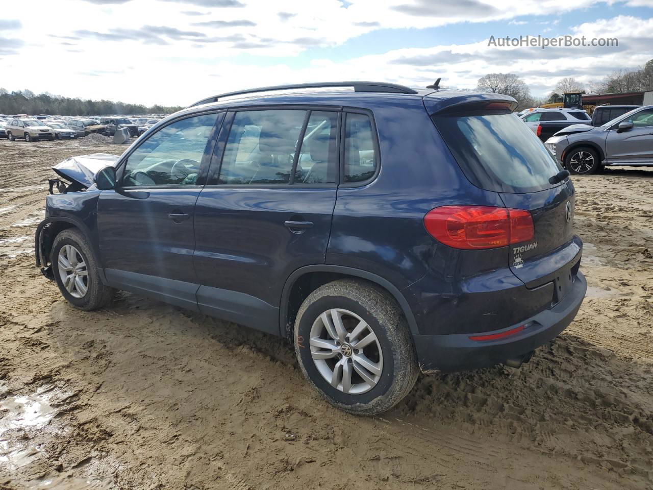 2016 Volkswagen Tiguan S Blue vin: WVGAV7AX5GW600509