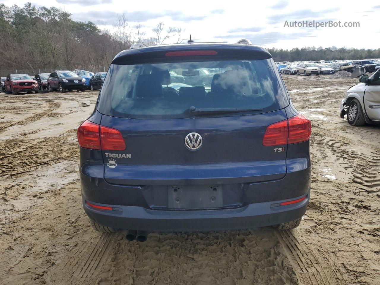 2016 Volkswagen Tiguan S Blue vin: WVGAV7AX5GW600509