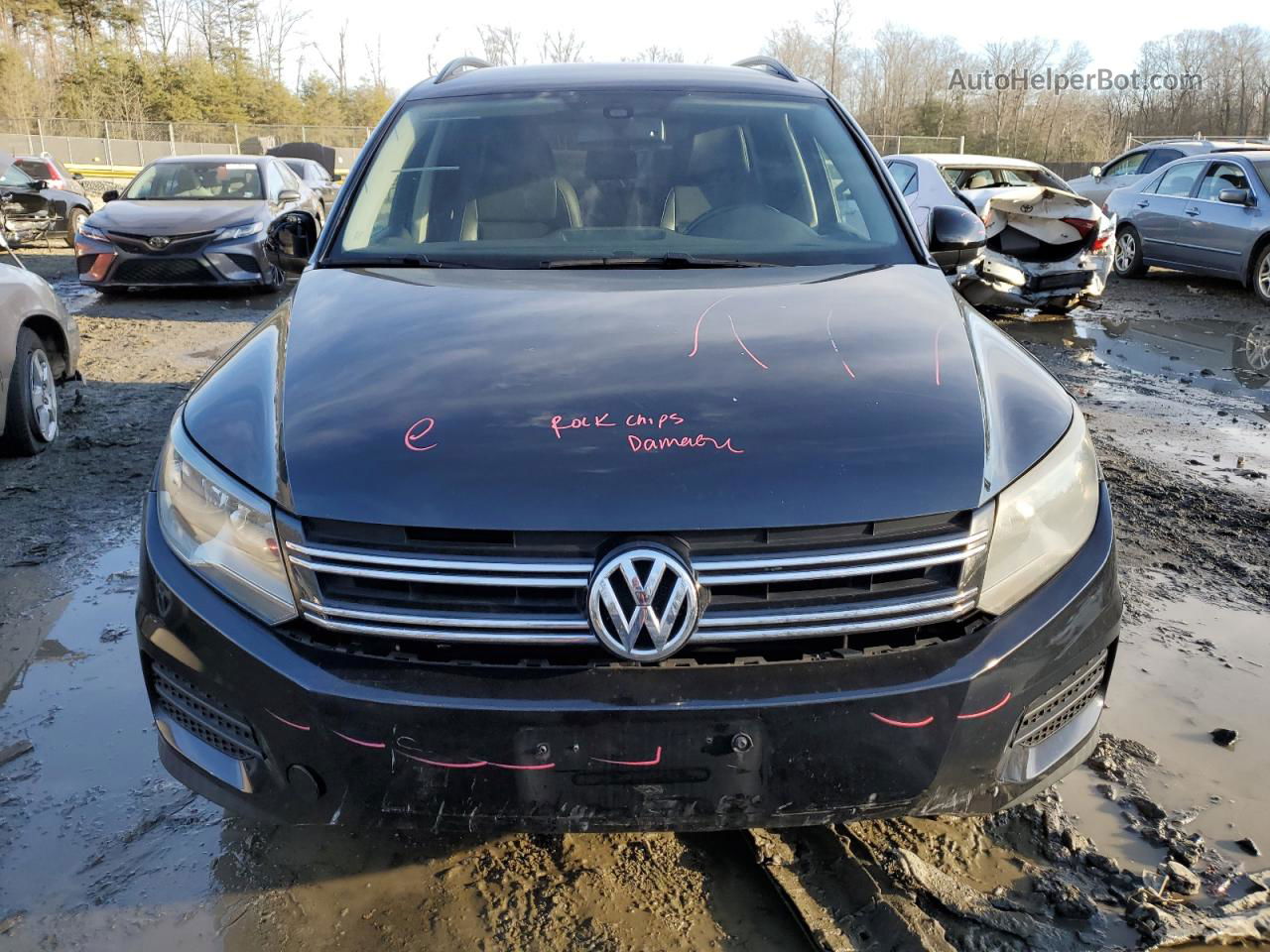 2017 Volkswagen Tiguan S Черный vin: WVGAV7AX5HK024705