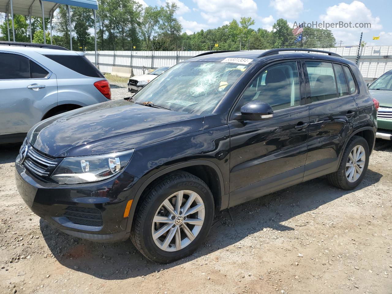 2017 Volkswagen Tiguan S Black vin: WVGAV7AX5HK045229