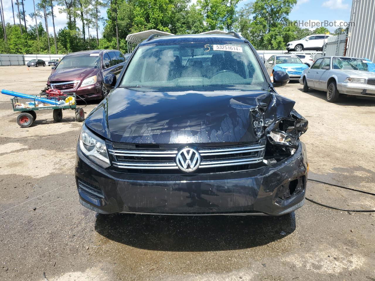 2017 Volkswagen Tiguan S Black vin: WVGAV7AX5HK049247