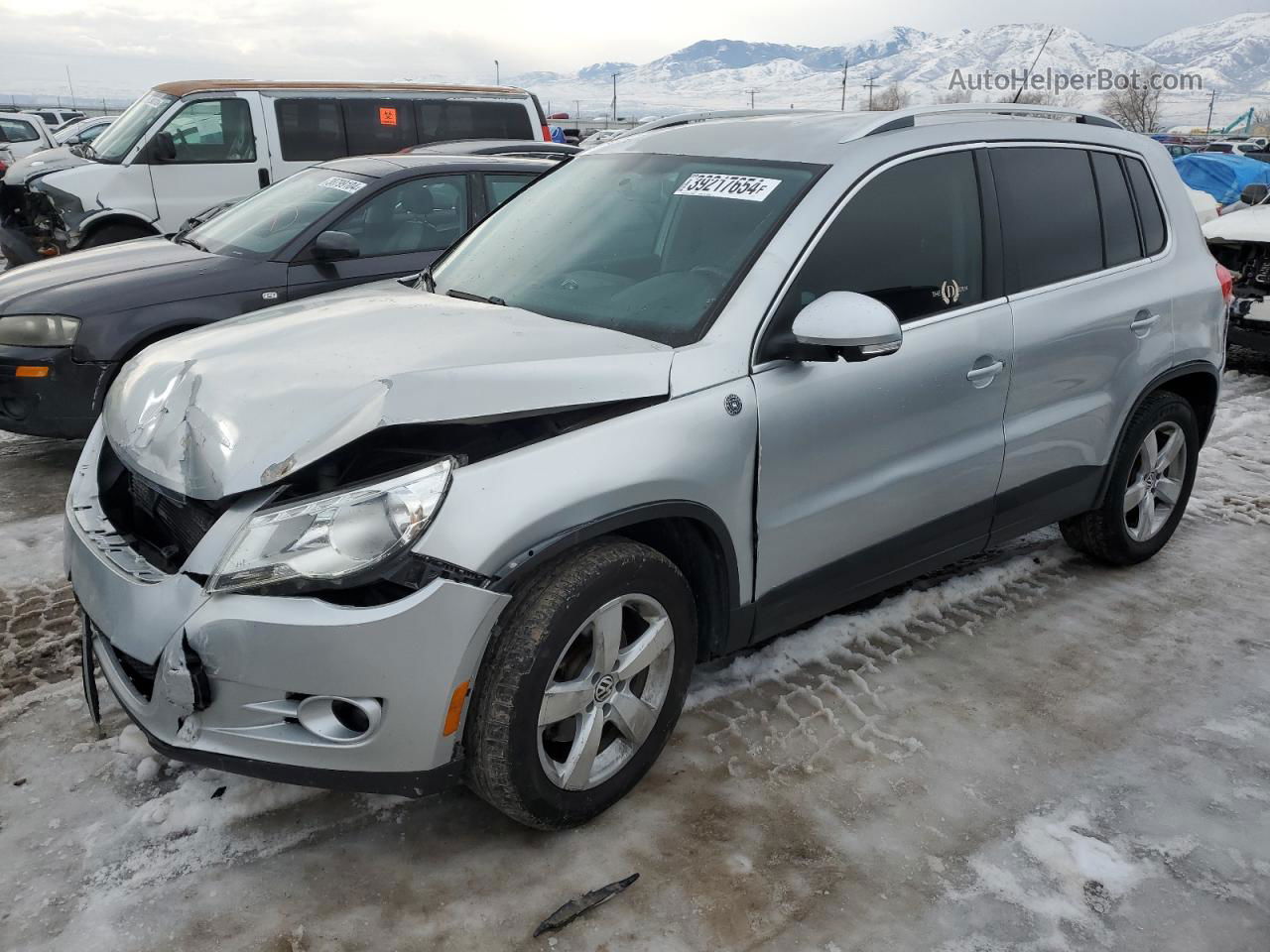 2010 Volkswagen Tiguan S Silver vin: WVGAV7AX6AW523866